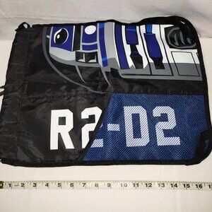 Star Wars R2-D2 Drawstring Backpack Gym Sack Blue Black